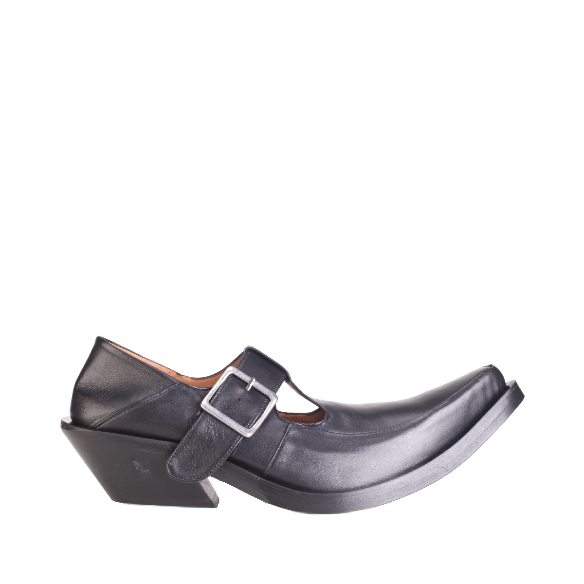 Egonlab buckle loafer western black leather man