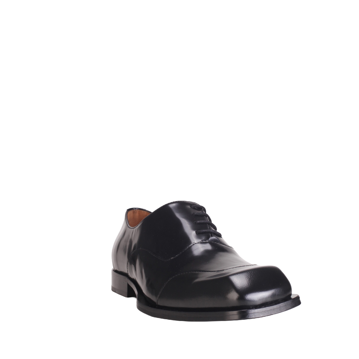 DISTORTED DERBY Egonlab leather lace up shoes man black