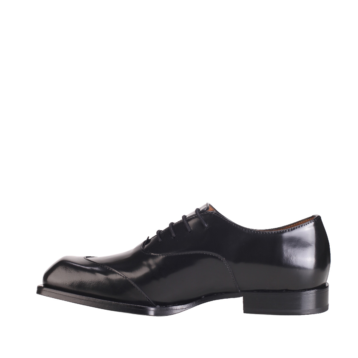 DISTORTED DERBY Egonlab leather lace up shoes man black