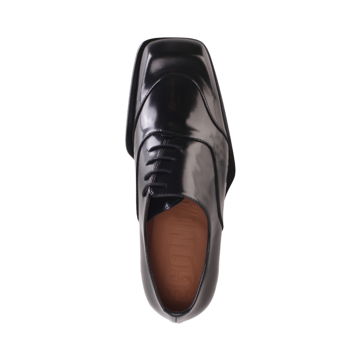 DISTORTED DERBY Egonlab leather lace up shoes man black