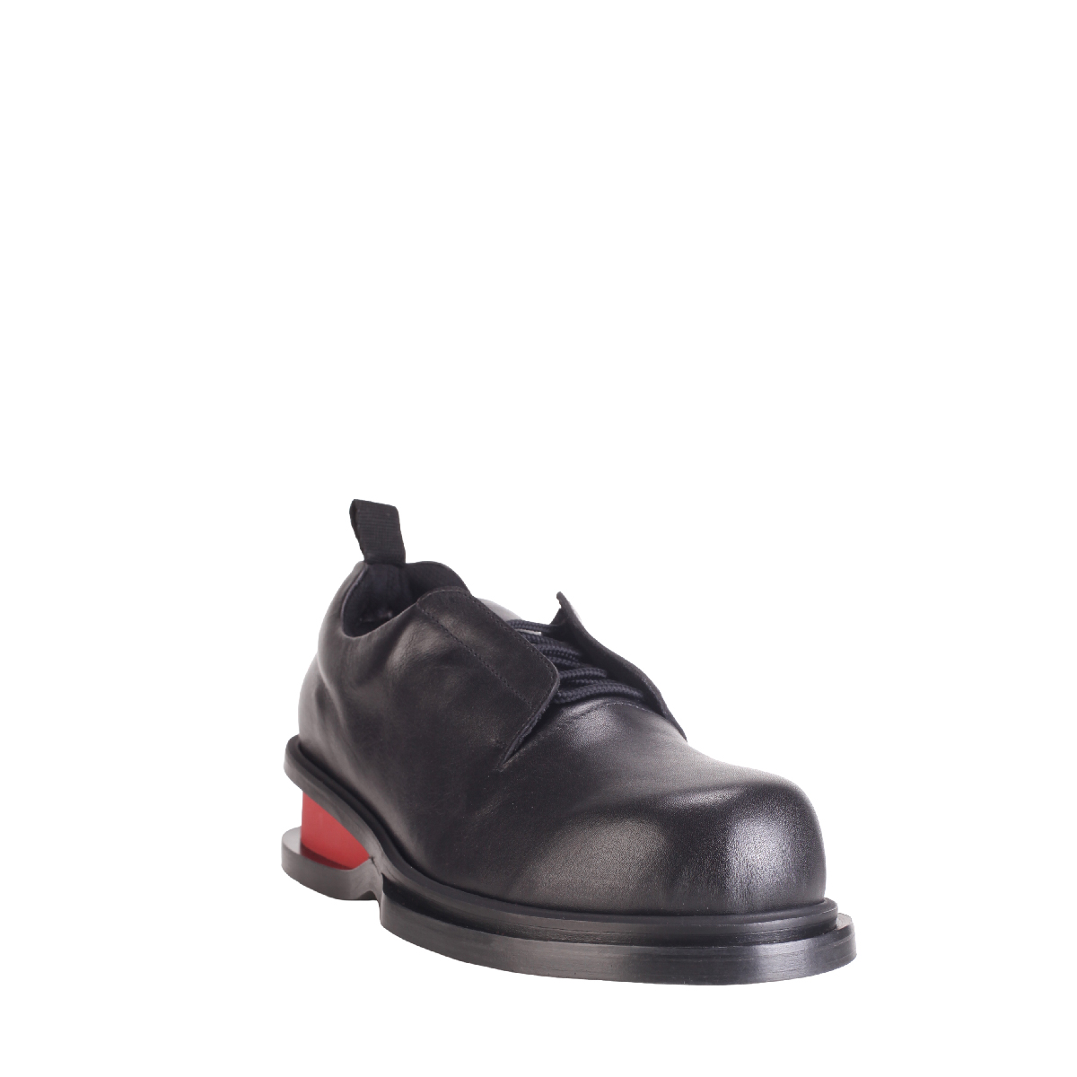 Egonlab pulsar derby shoes leather with red heel detail man