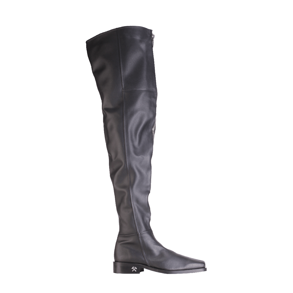 GMBH black high knee boots man