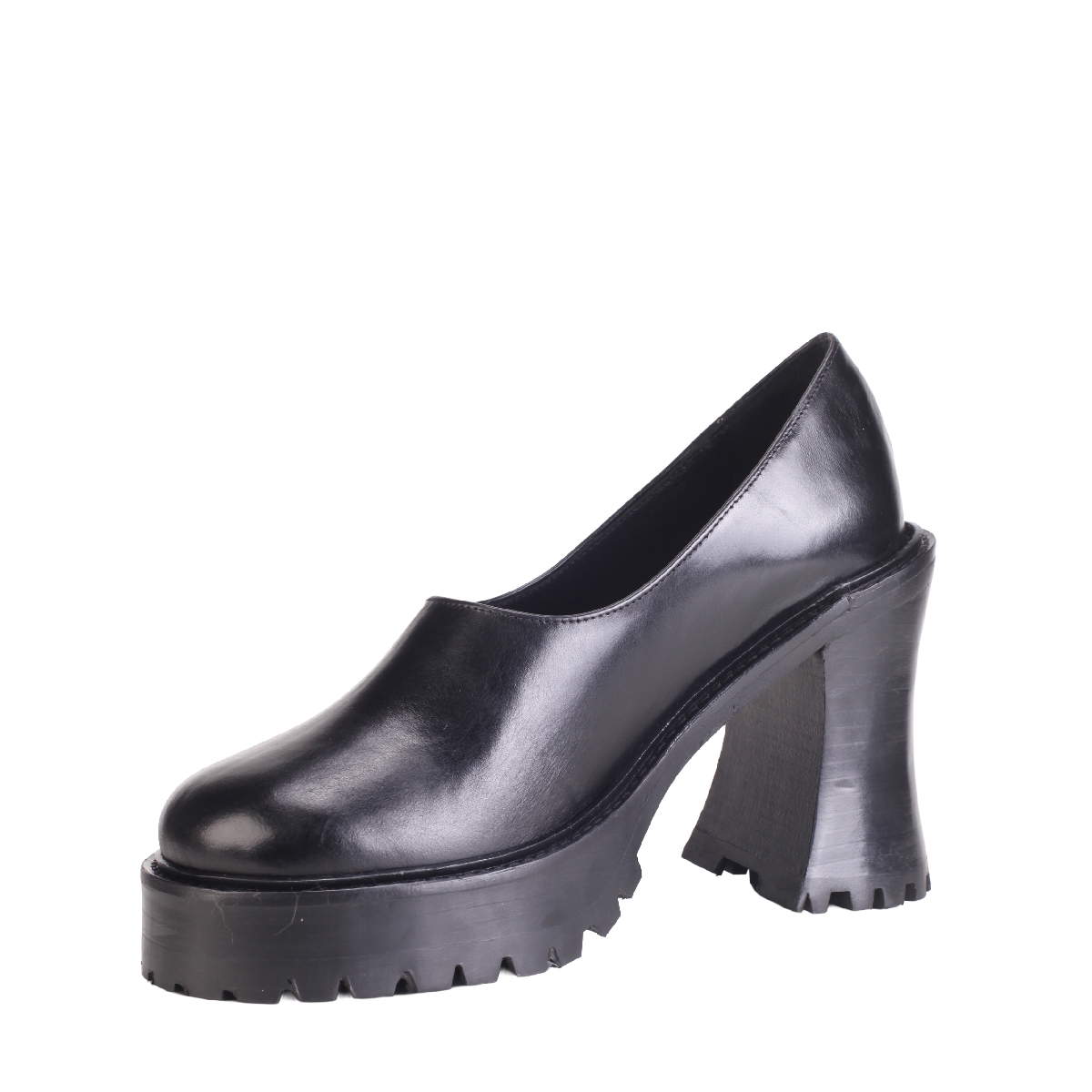  Nicole saldana Hannah black leather shoes woman 
