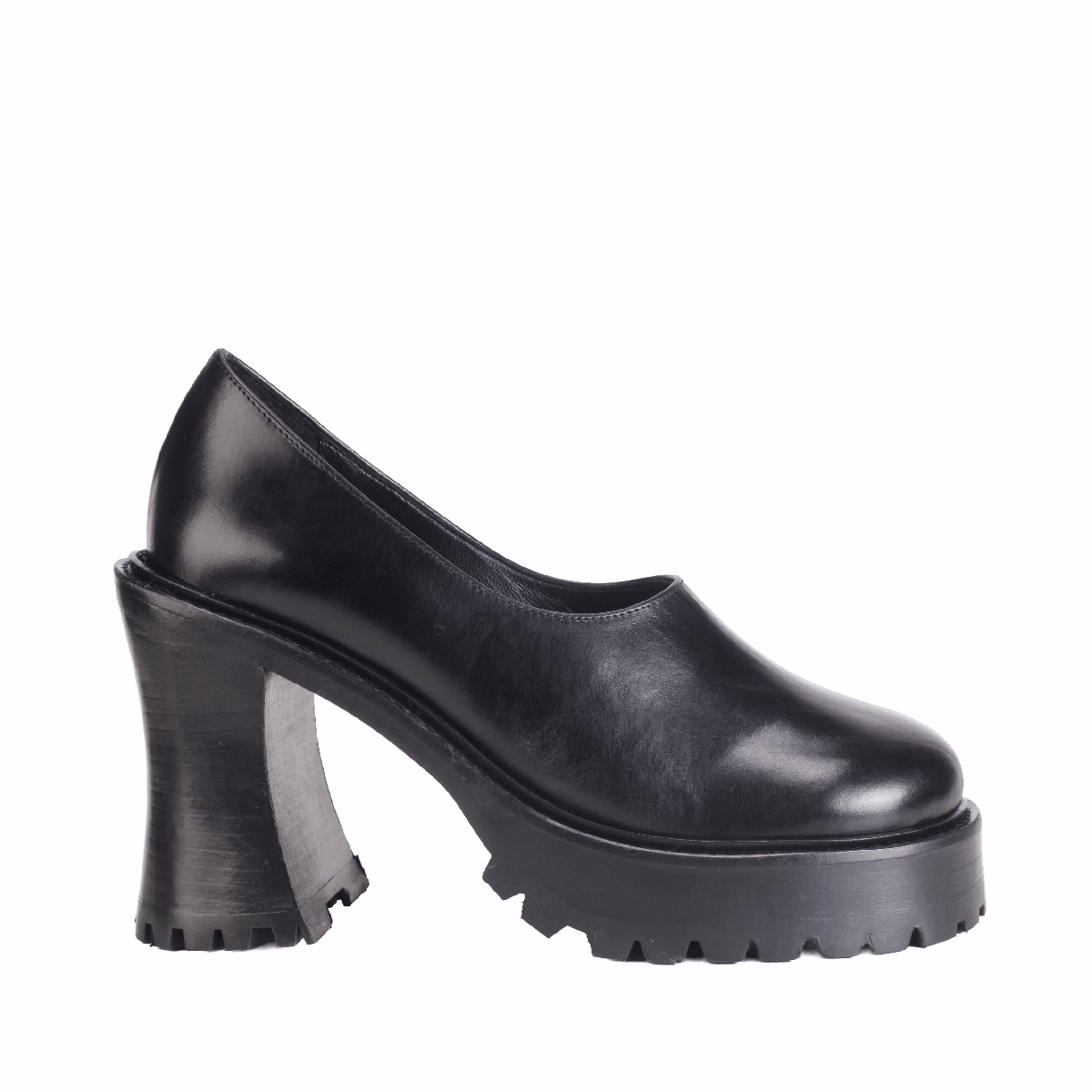  Nicole saldana Hannah black leather shoes woman