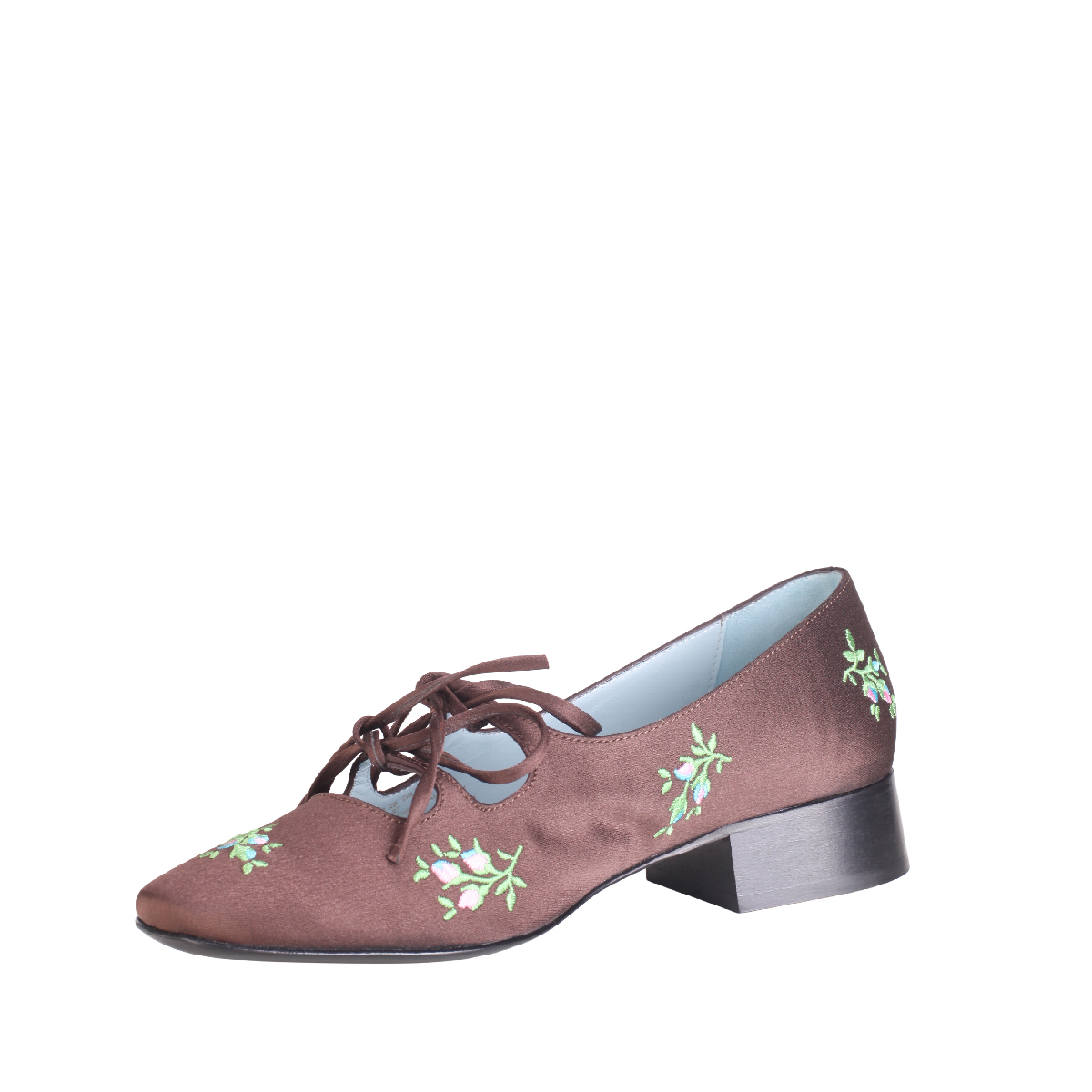  Nicole Saldaña pumps brown flower women 