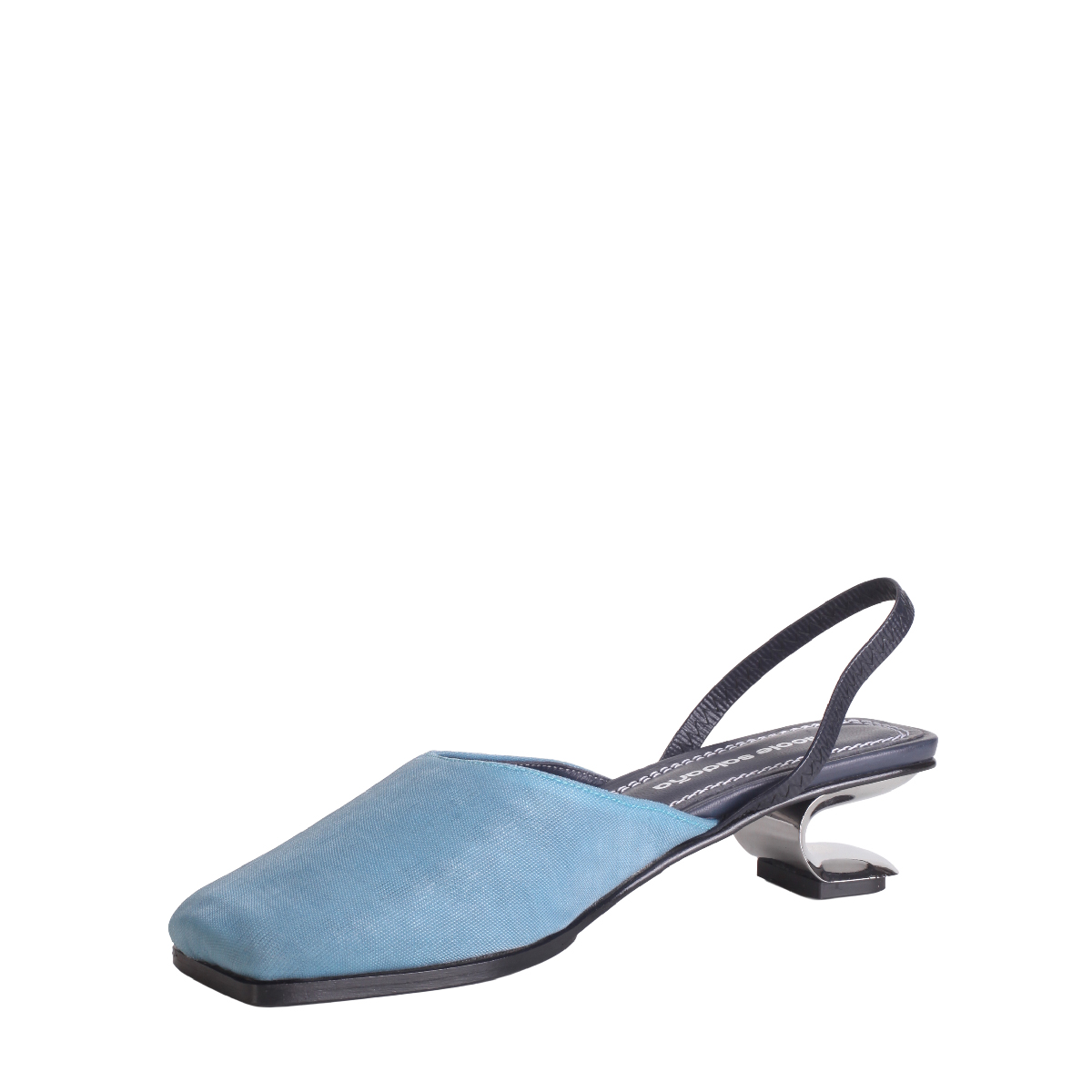 Stefan Cooke blue leather square shoes man 