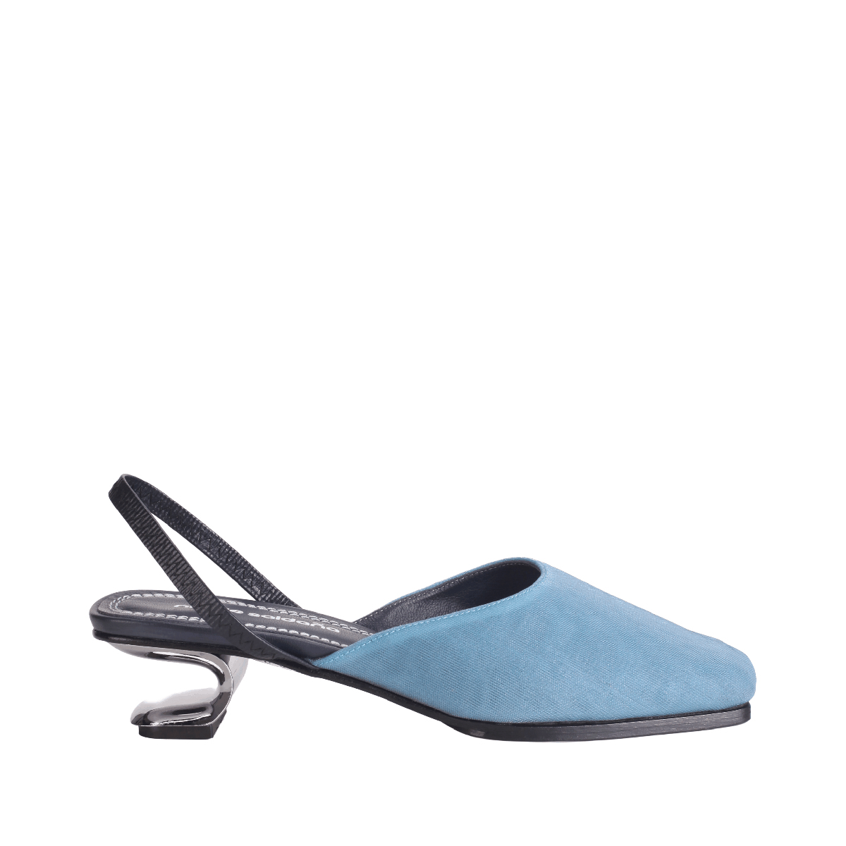 Stefan Cooke blue leather square shoes man 
