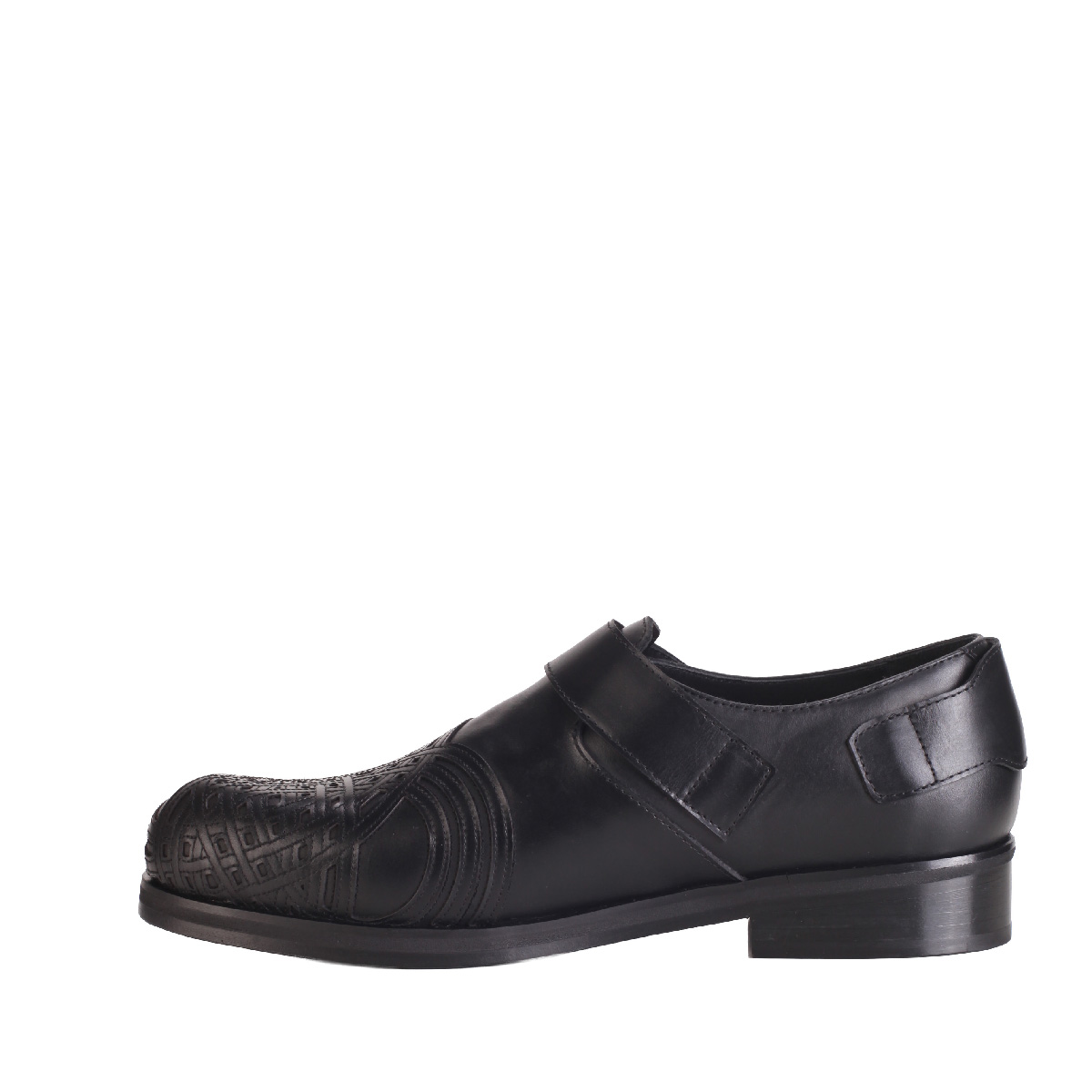 BRAIDED BIKER stefan cooke leather shoes man black