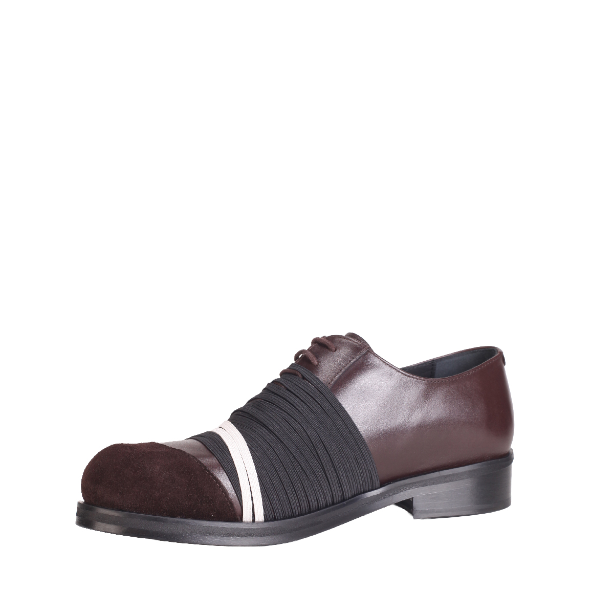  Stefan Cooke lace shoes elastic brown leather man 