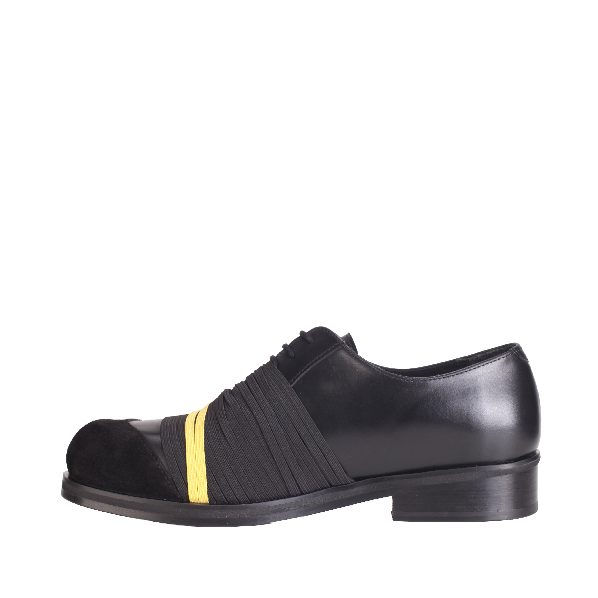  Stefan Cooke lace shoes elastic black leather man