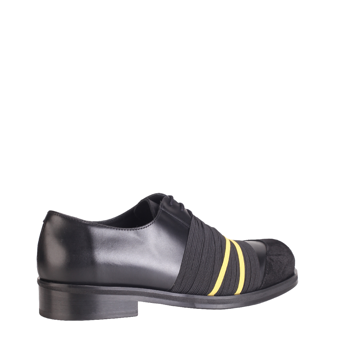  Stefan Cooke lace shoes elastic black leather man 