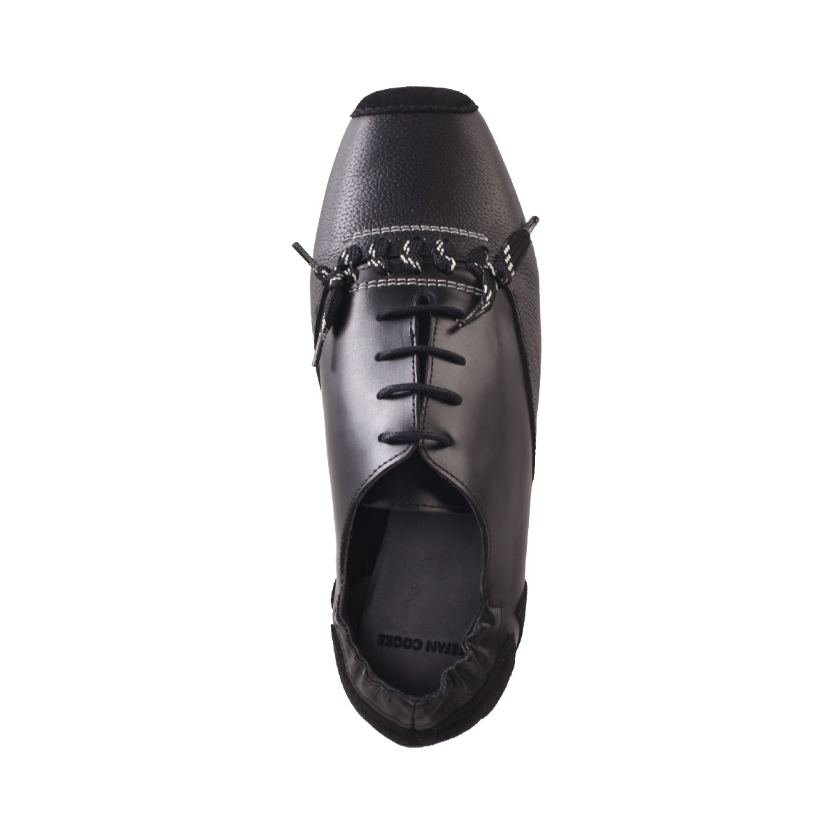 LACE OVER DANCER  stefan cooke leather lace up shoes man black
