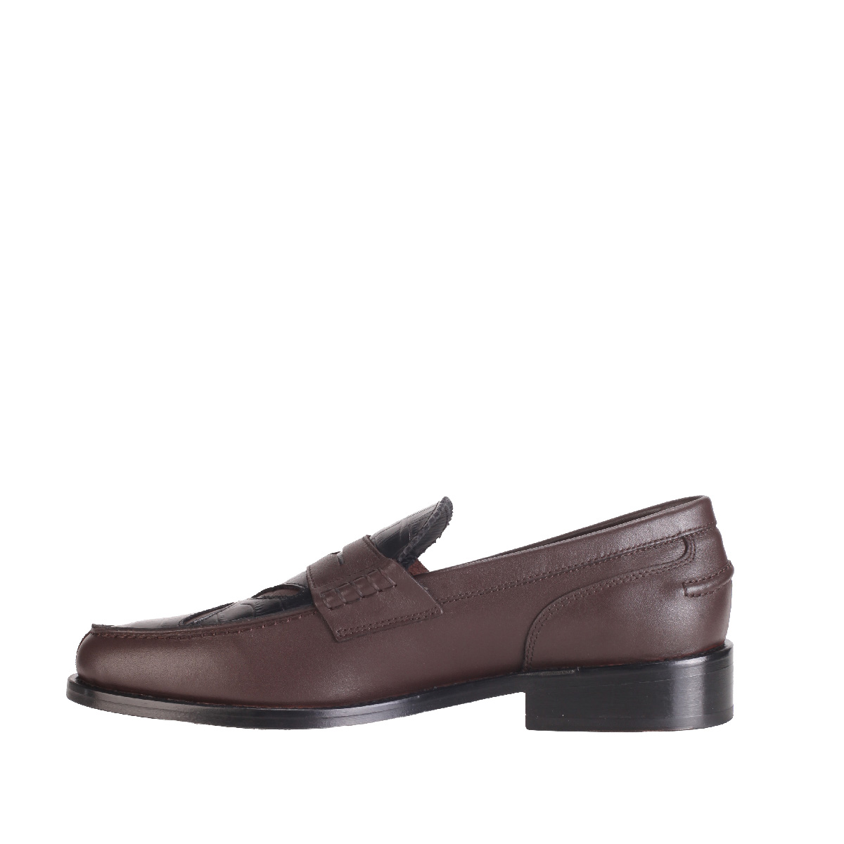 SLASHED BOAT SHOE  stefan cooke leather loafer shoes man dark brown 