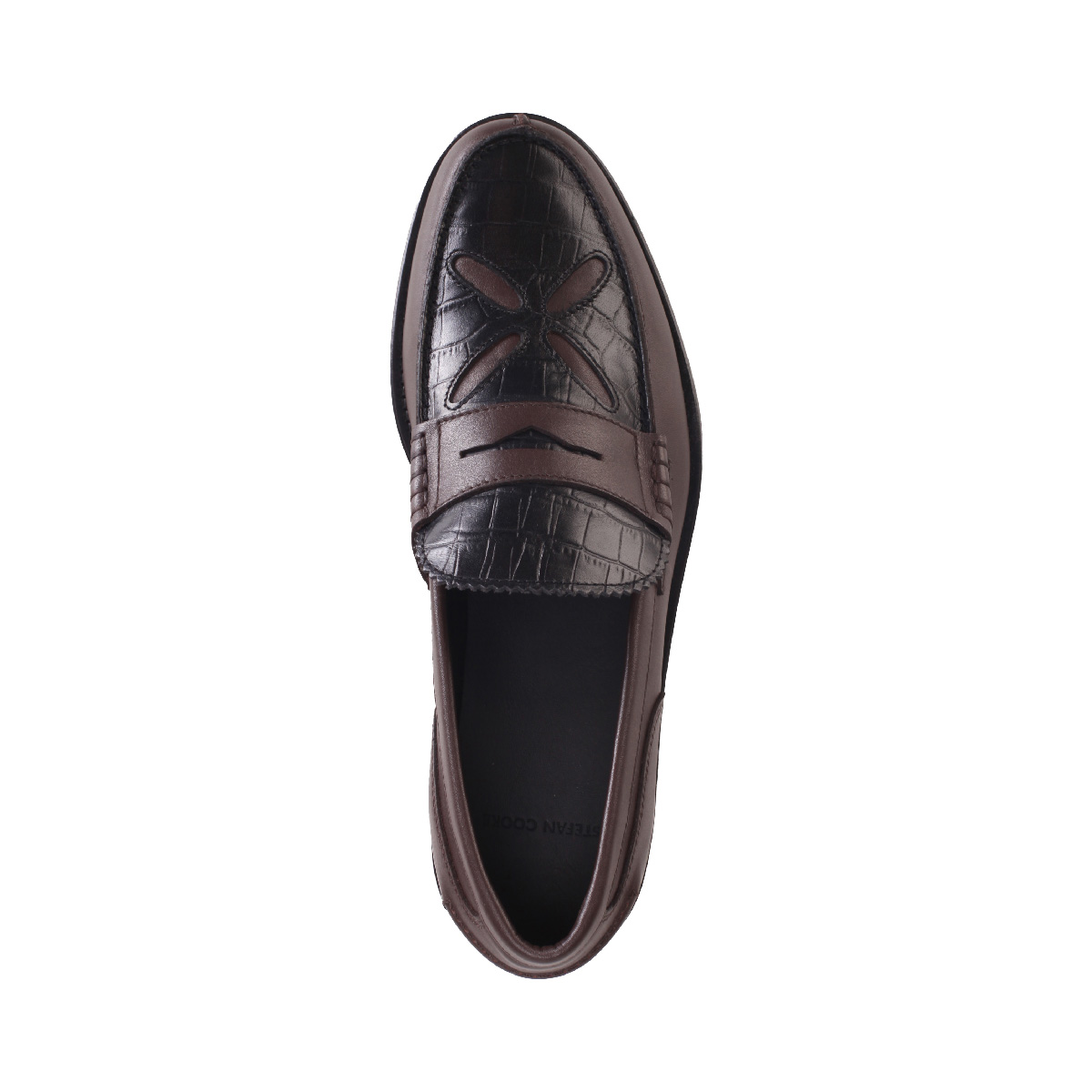 SLASHED BOAT SHOE  stefan cooke leather loafer shoes man dark brown 