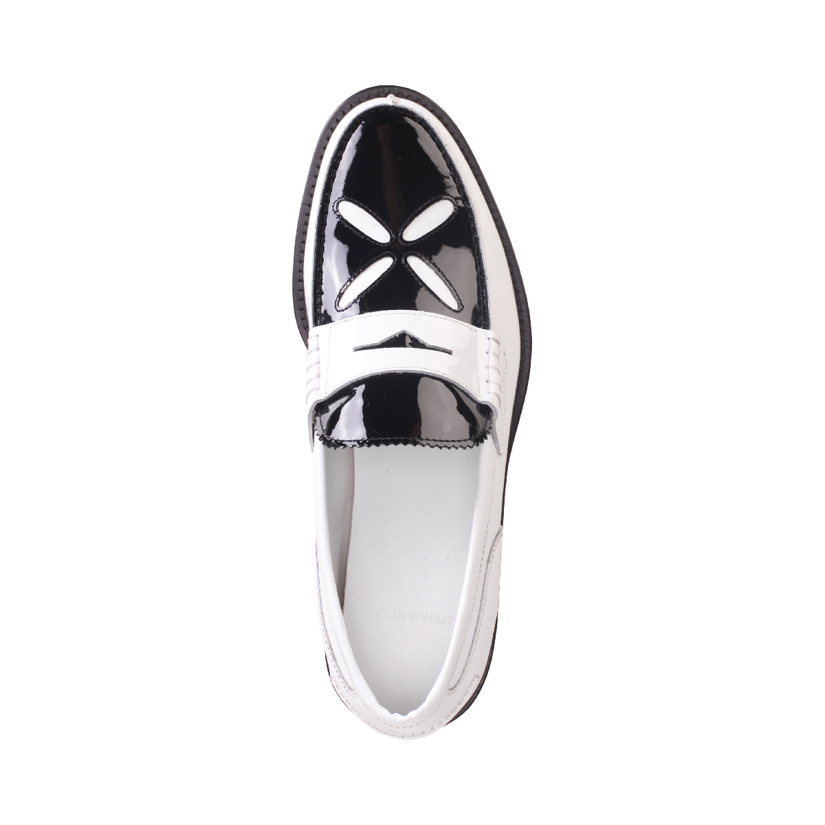 Stefan Cooke black white loafer man 