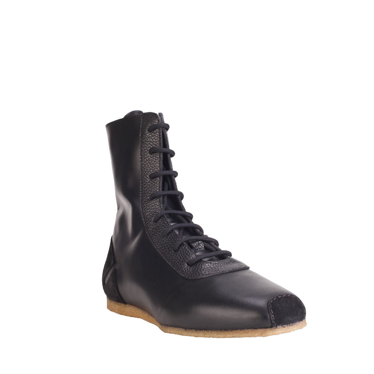  Stefan Cooke black leather boxer boots man  