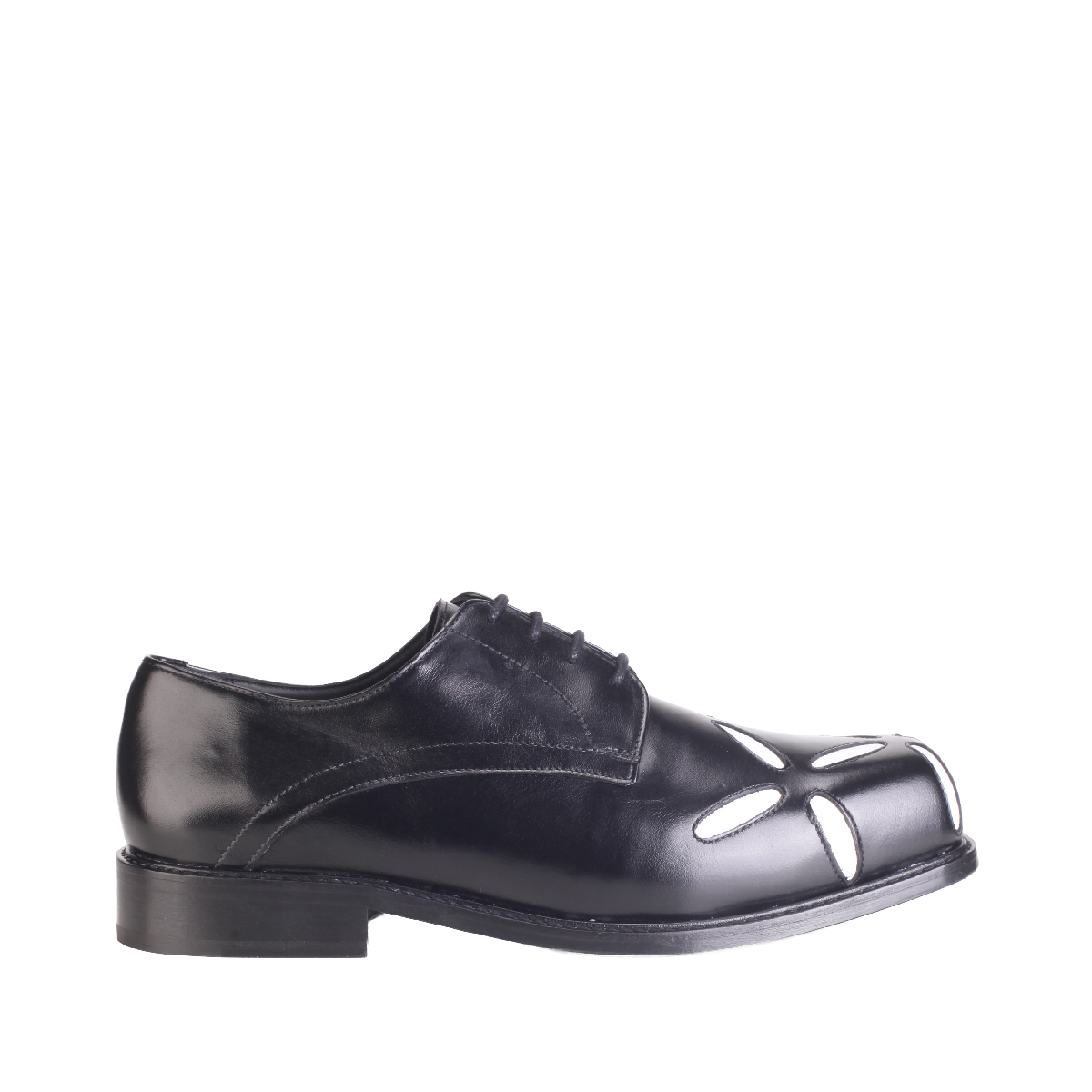 Stefan Cooke square lace shoes leather black man