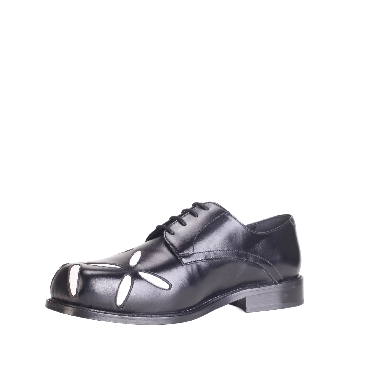 Stefan Cooke square lace shoes leather black man