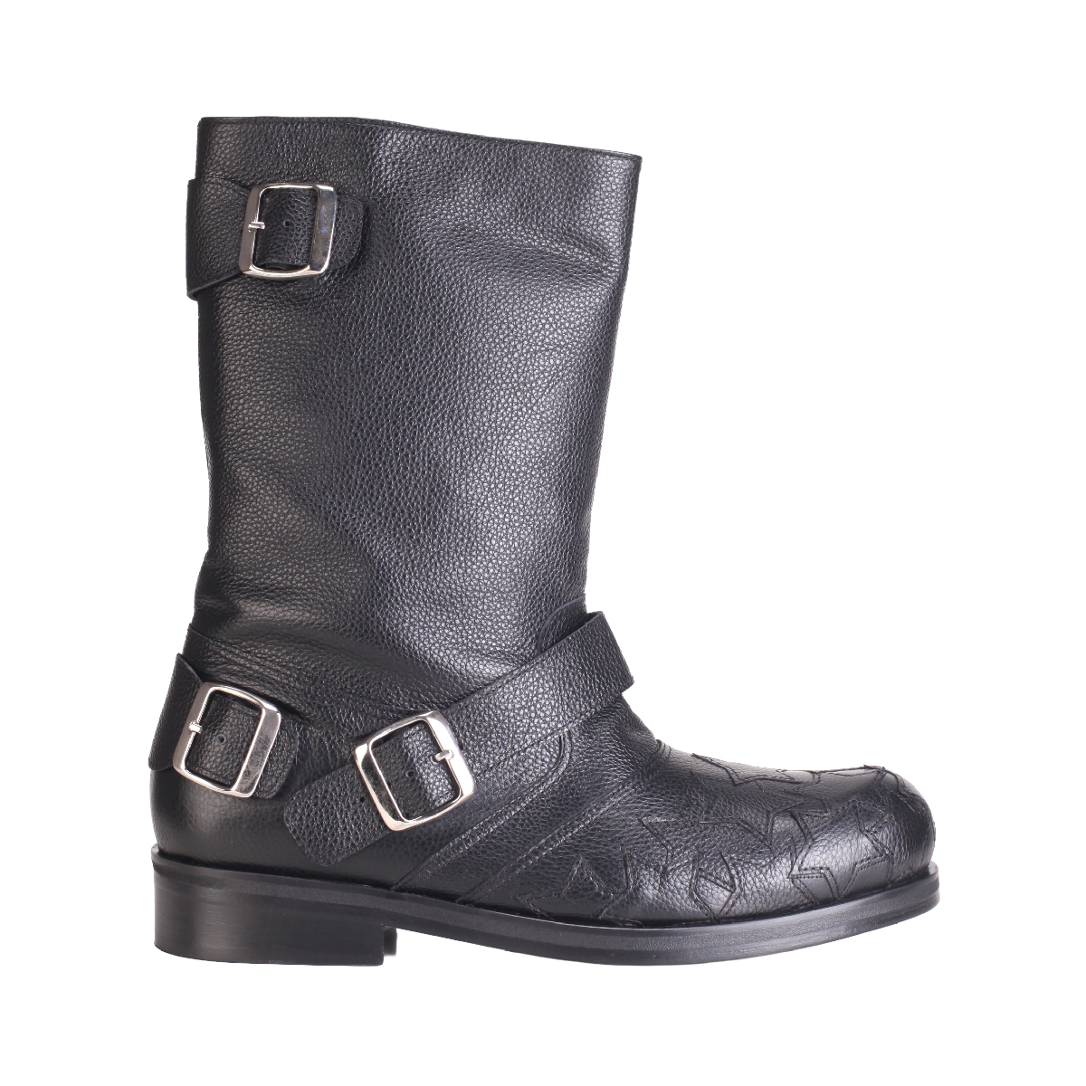 Stefan Cooke black leather boots man 