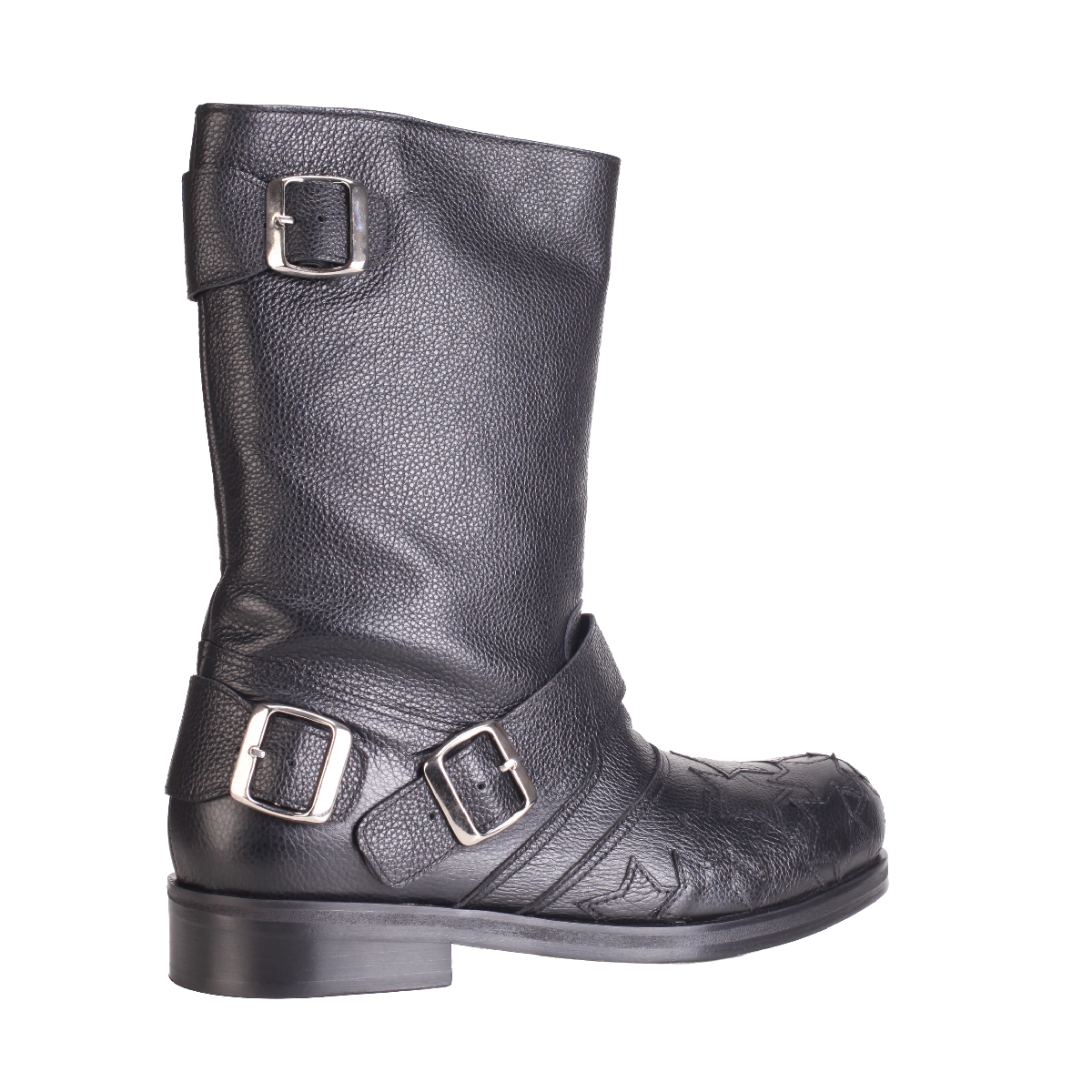 Stefan Cooke black leather boots man 