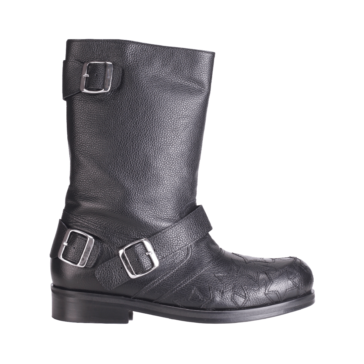 Stefan Cooke black leather boots man 