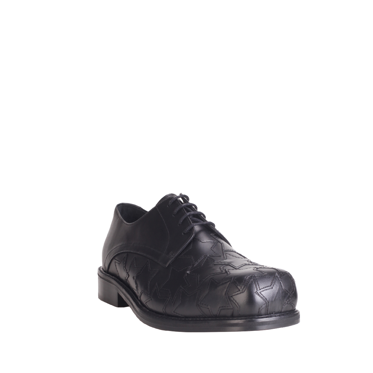Stefan Cooke black leather square shoes man 