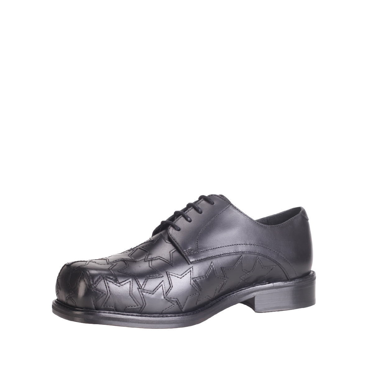 Stefan Cooke black leather square shoes man 