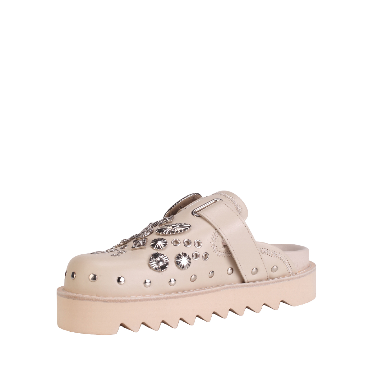  AJ1058 Leather Clogs off white women 