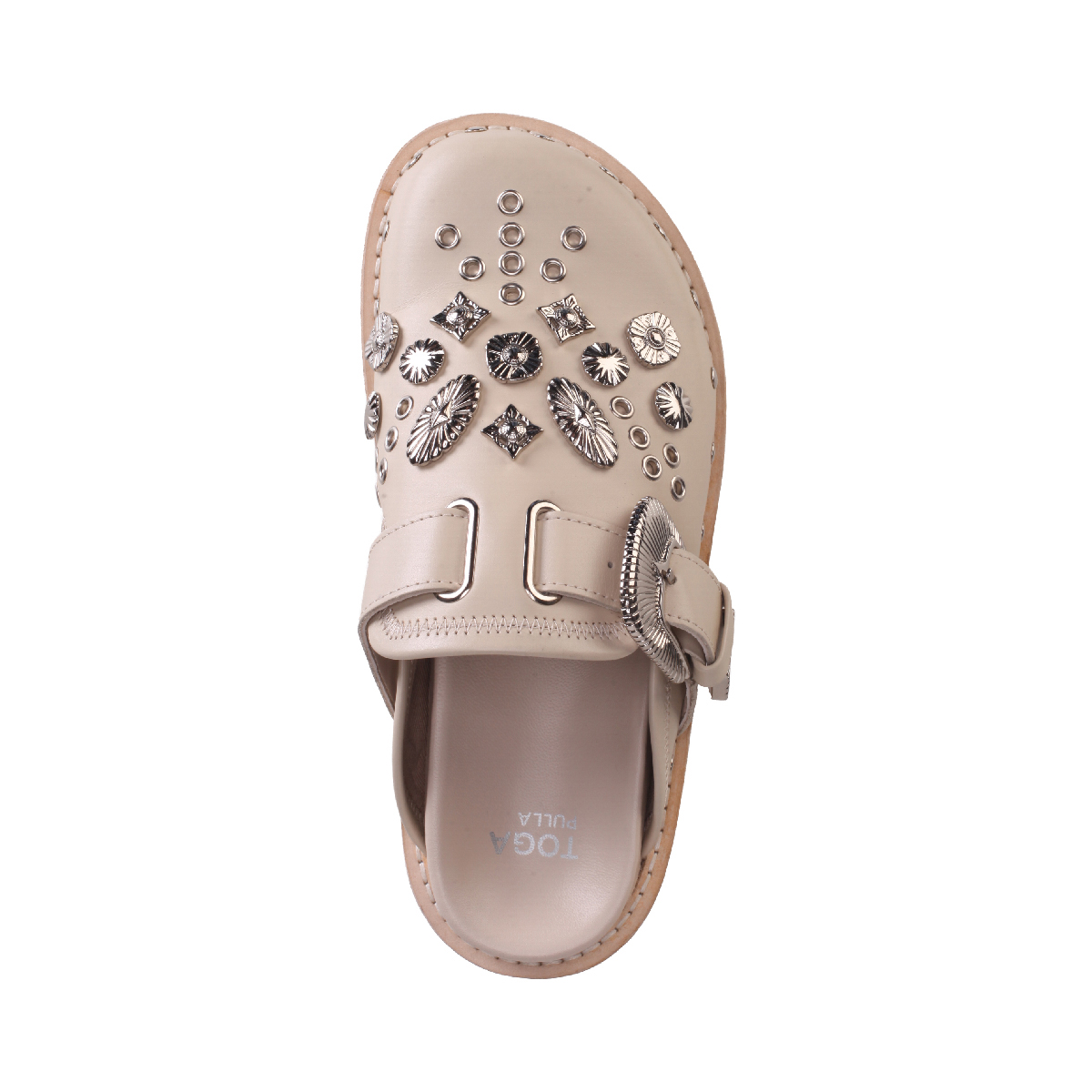  AJ1058 Leather Clogs off white women 