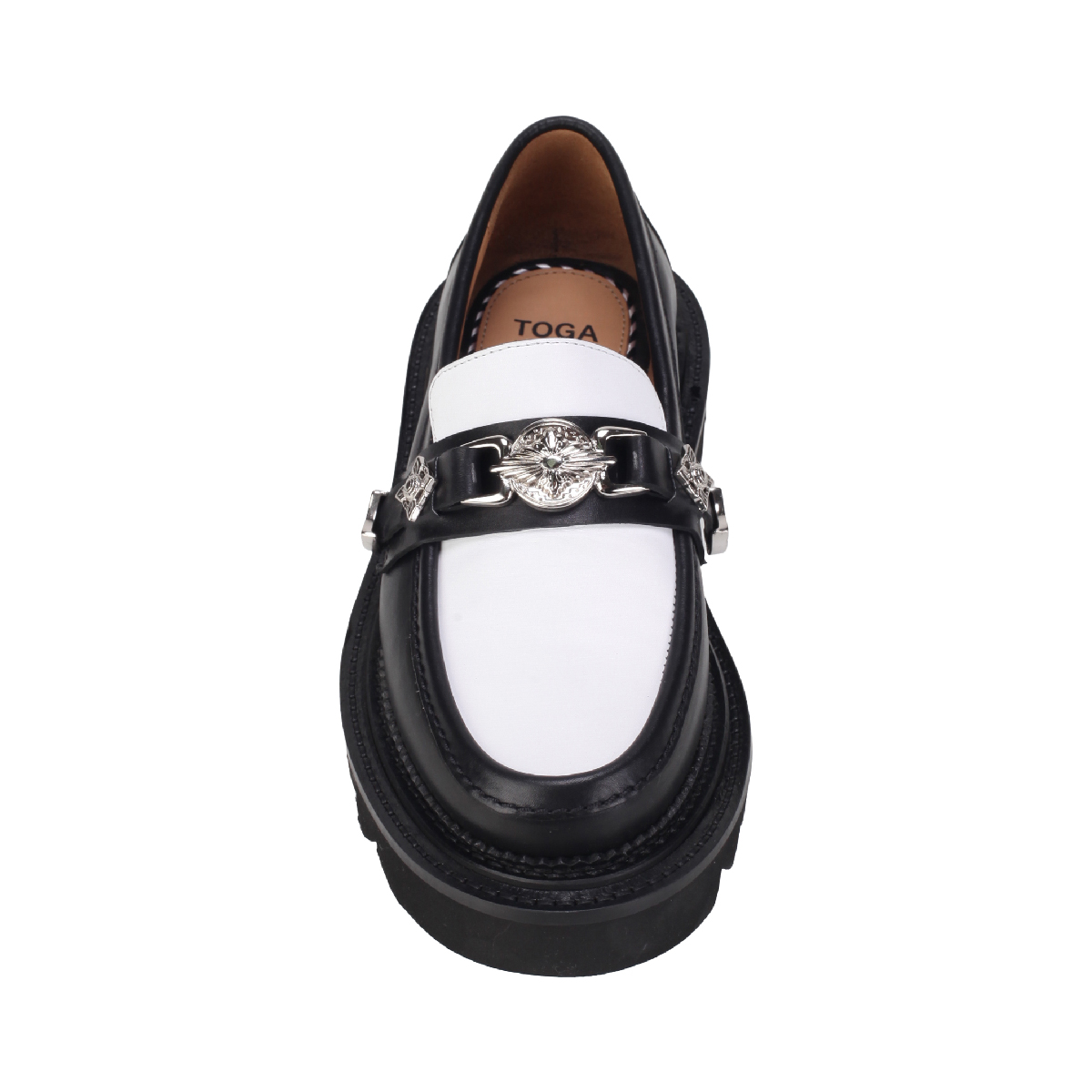  Toga Pulla AJ1243 loafer black white Women 
