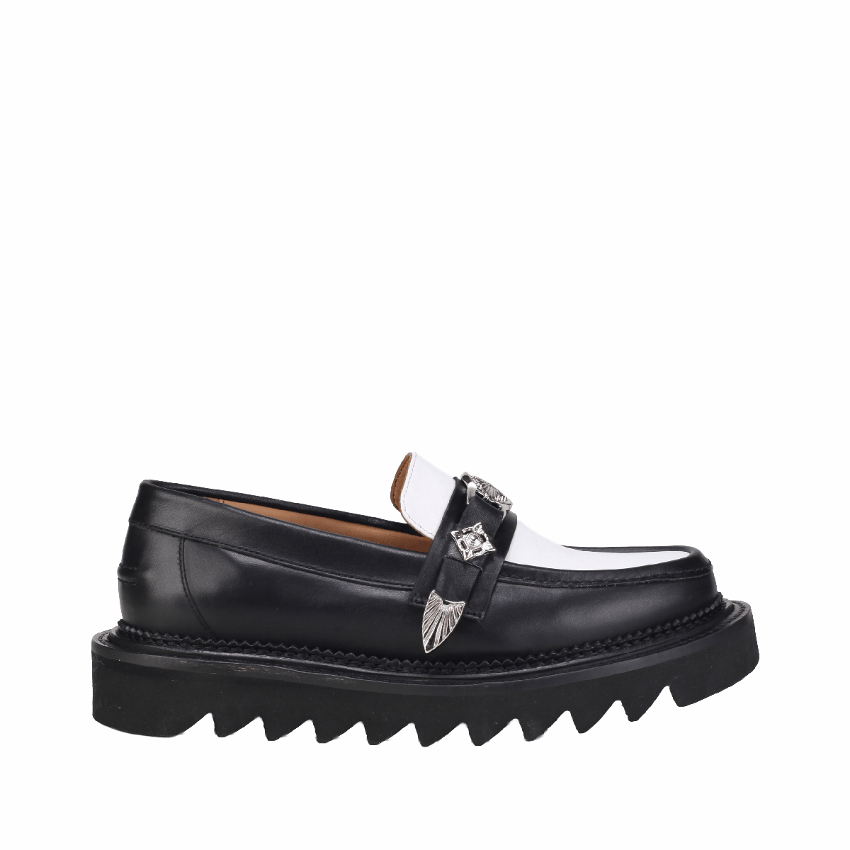  Toga Pulla AJ1243 loafer black white Women