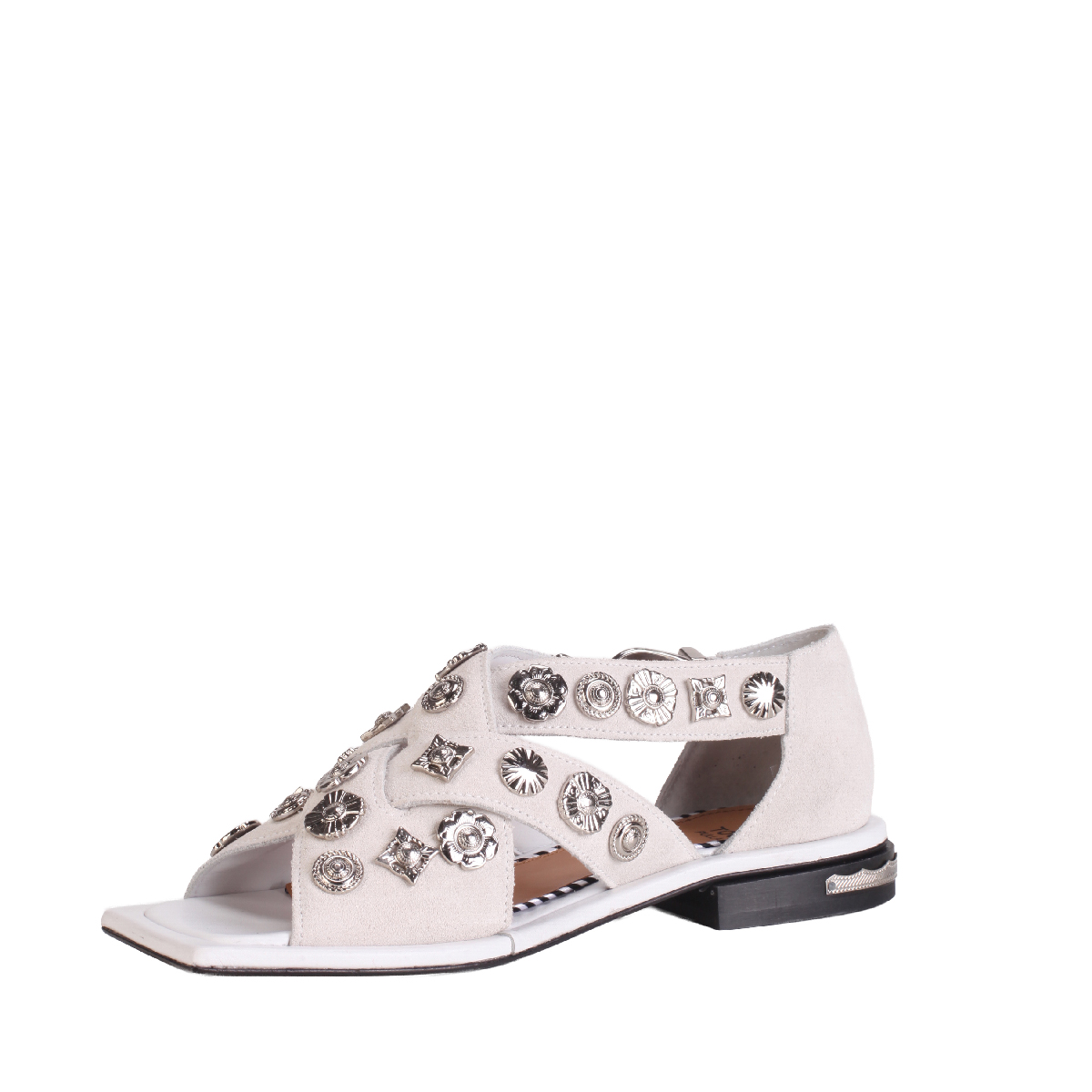  Toga Pulla AJ1270 white suede sandals 