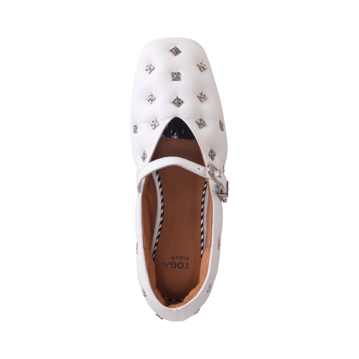 Toga Pulla AJ1342 white leather ballerina  woman 