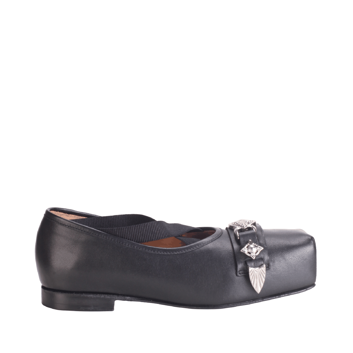 Toga Pulla AJ1343 black leather ballerina shoes Woman