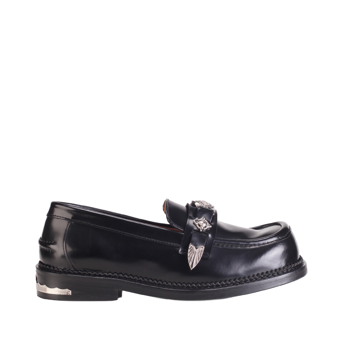 AJ1348 leather loafer black women 