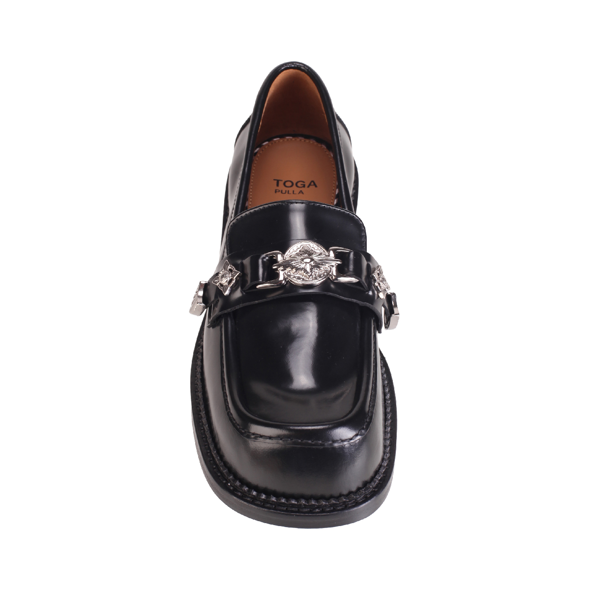  AJ1348 leather loafer black women 