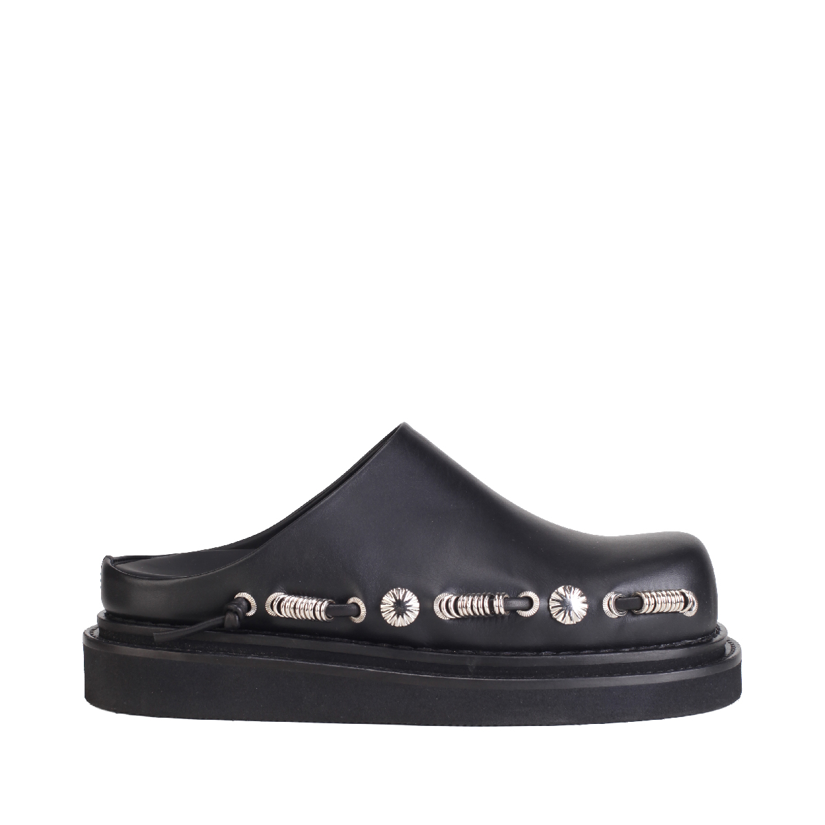 AJ1380 leather slippers black women 