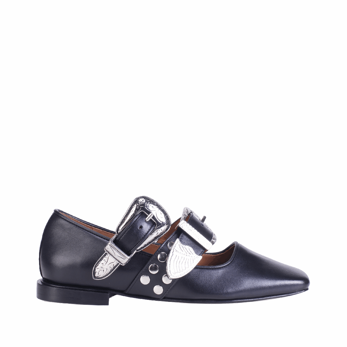  Toga Pulla AJ1408 ballerina black leather shoes woman