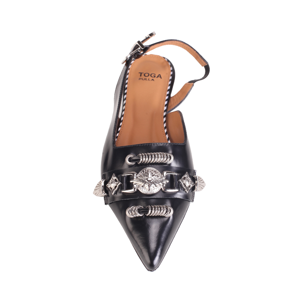  Toga Pulla AJ1438 black leather sandals woman 