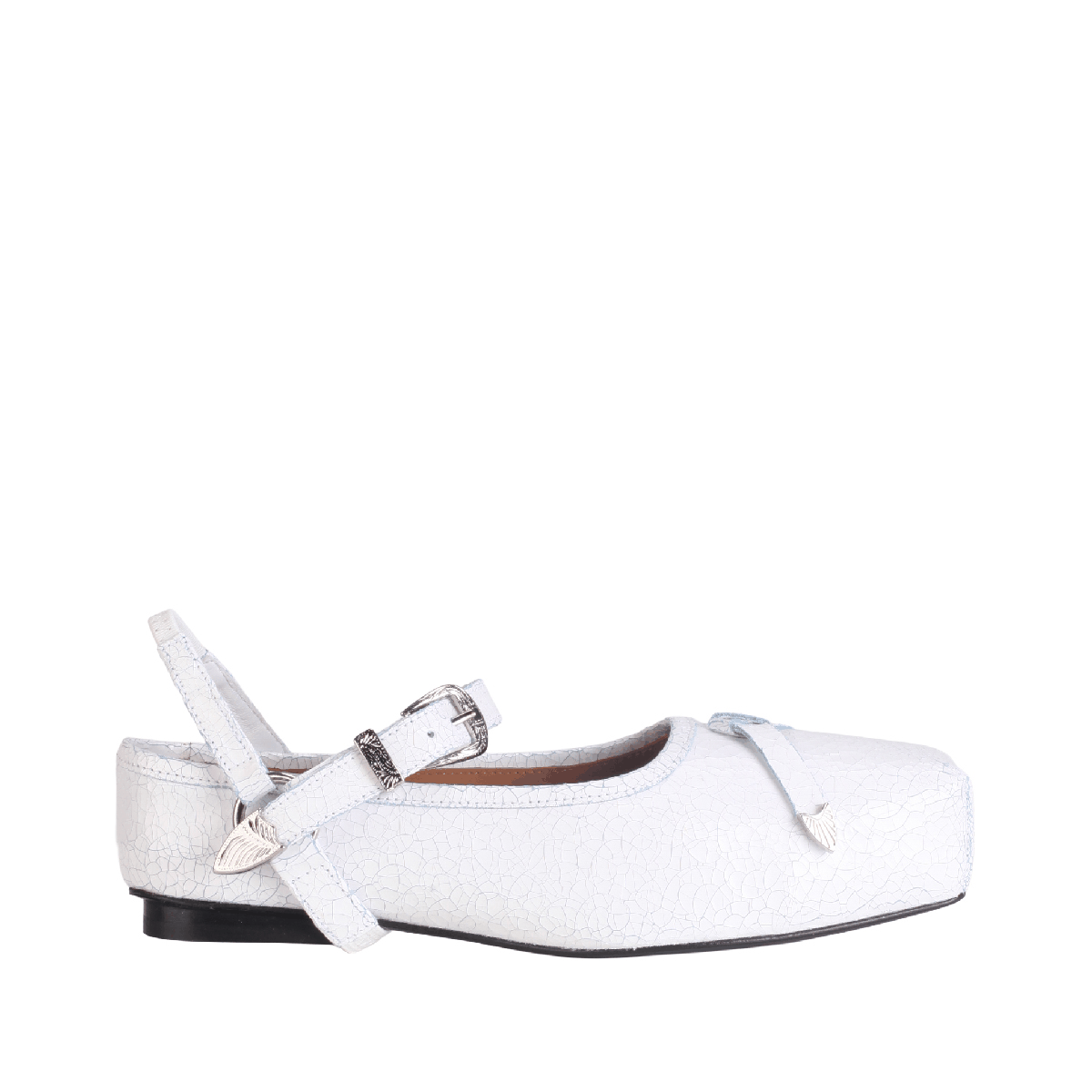 Toga Pulla AJ1051 strap mules white leather woman