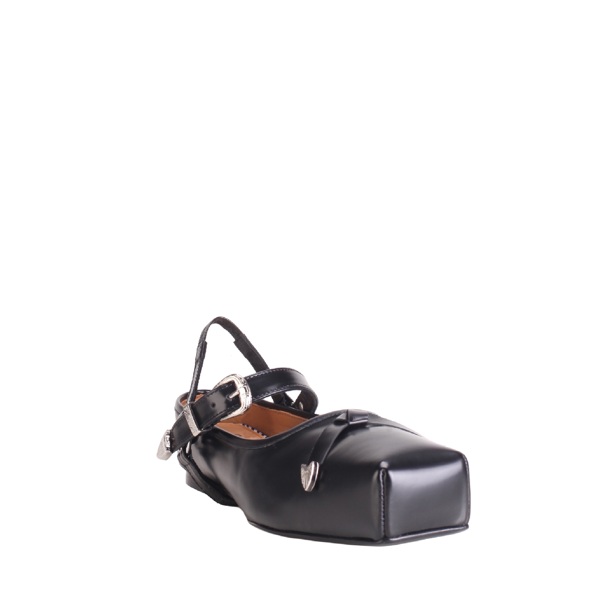 Toga Pulla AJ1051 strap mules black leather woman