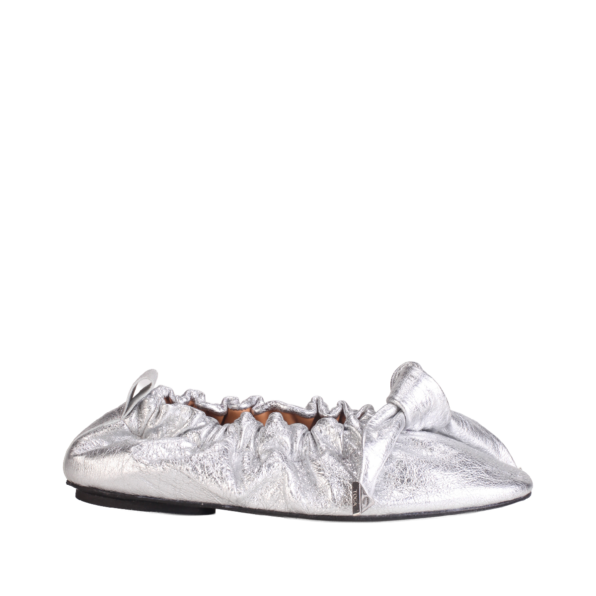 Toga Pulla aj1454 silver soft leather ruched ballerina women