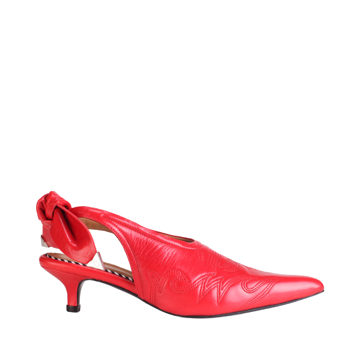 Toga pulla AJ1457 red leather heel mule woman 