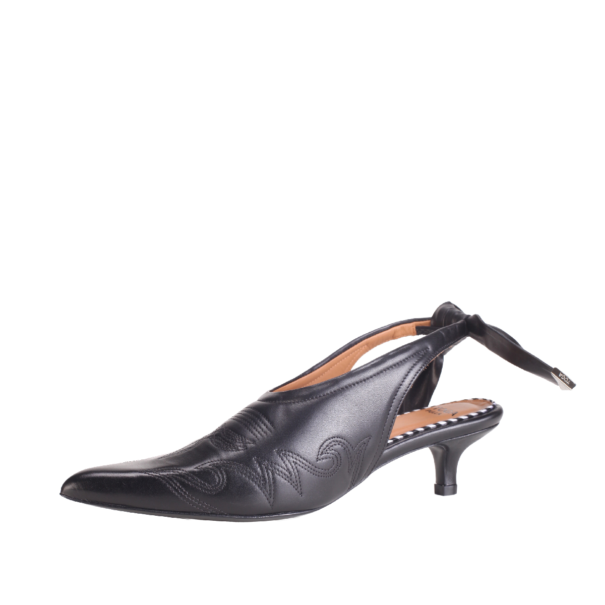  Toga Pulla aj1457 heel mule black leather woman 