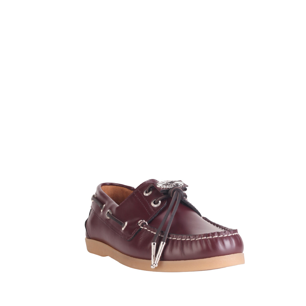 Toga Pulla AJ1484 burgundy leather Boat shoes women