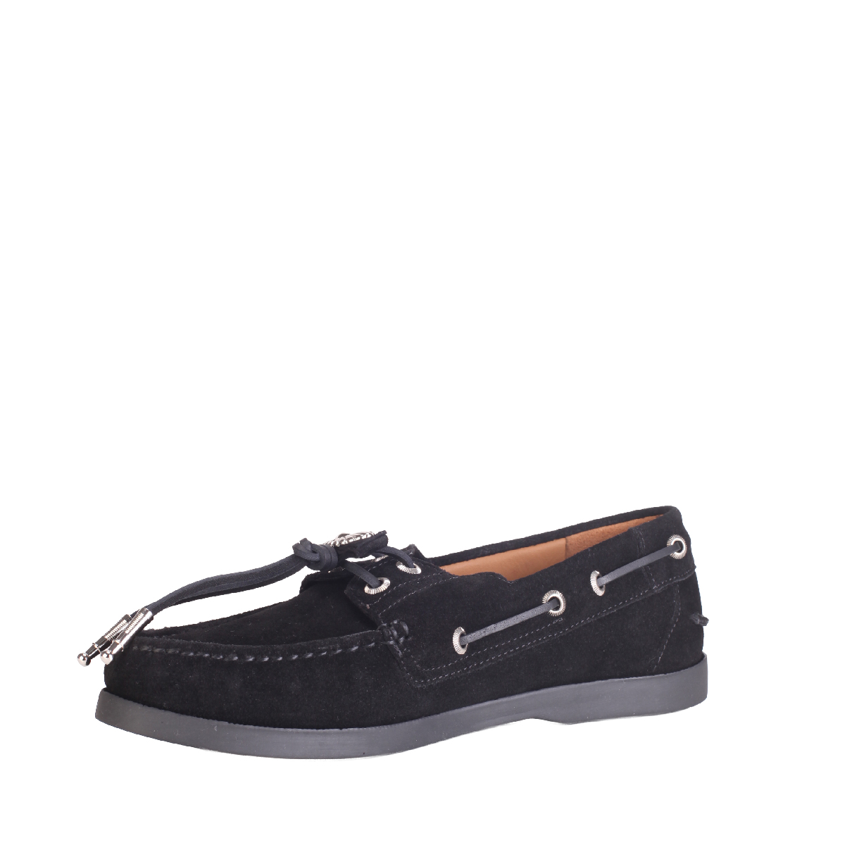 Toga Pulla AJ1484 black Suede Boat shoes women