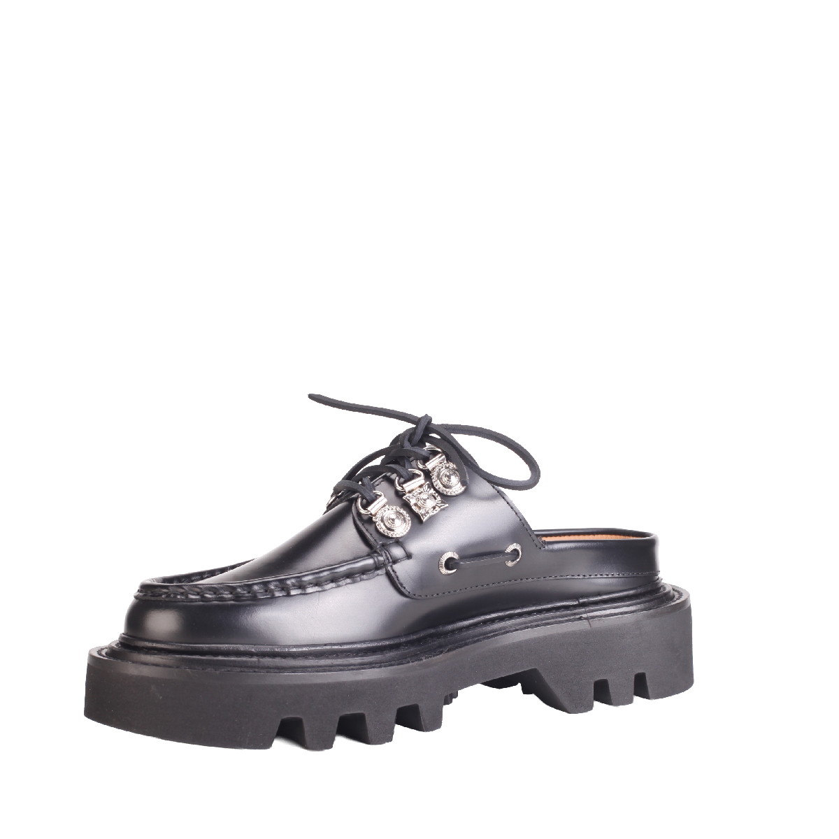  Toga pulla aj1485 black leather mules woman 
