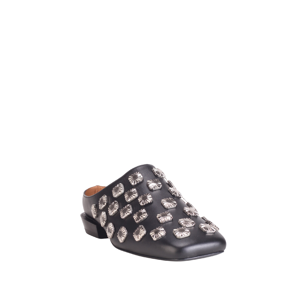 Toga Pulla Studded mule black leather woman