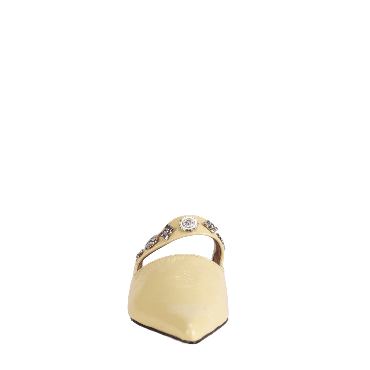 Toga Pulla yellow leather classic mules woman
