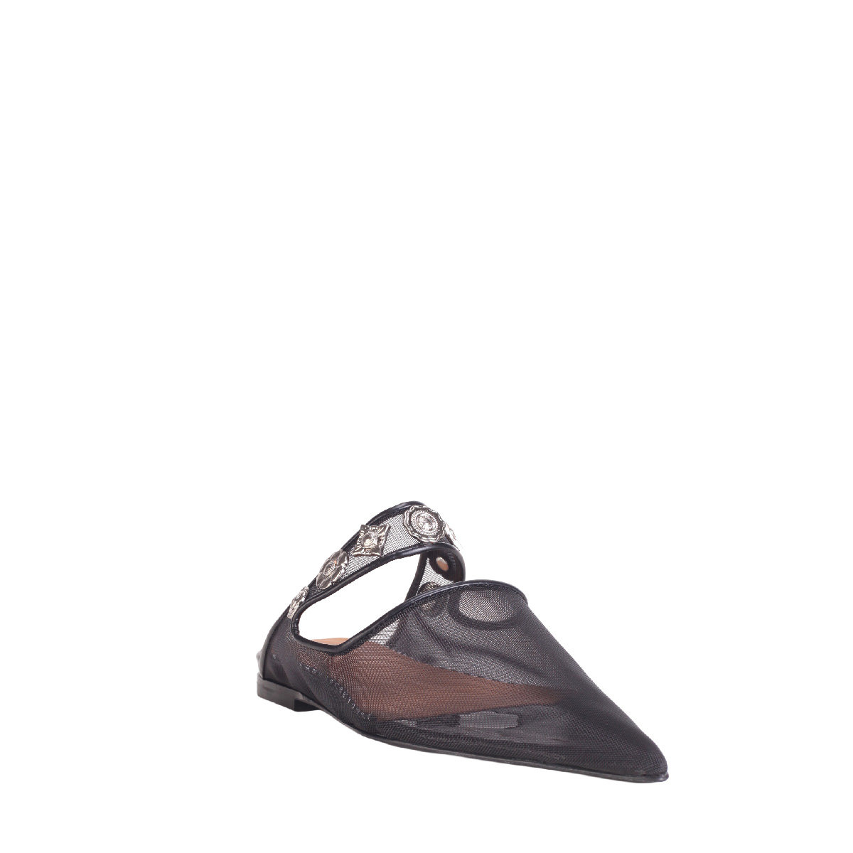 Toga Pulla black mesh classic mules woman